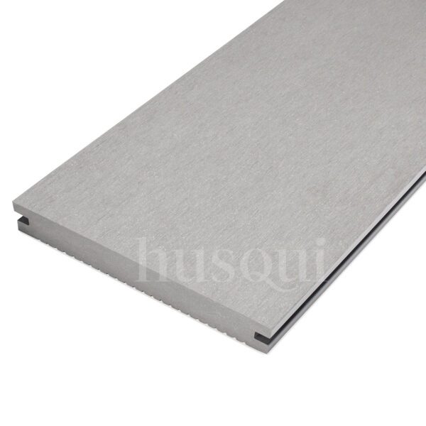 One length of wood grain solid core grey decking