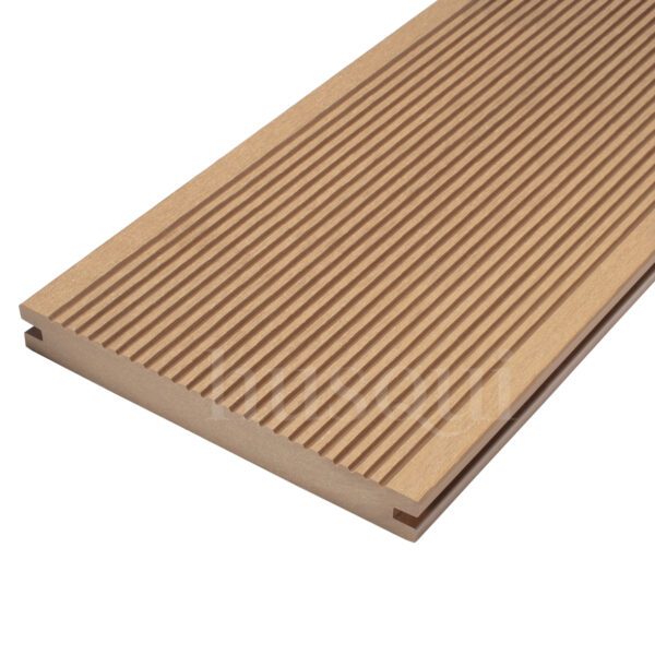 One length of solid core teak lined decking