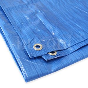 Blue tarpaulin sheet