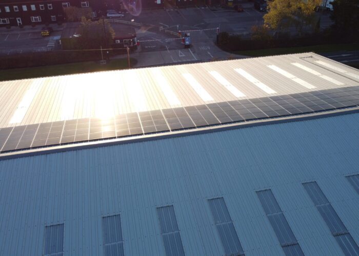 Solar array on Husqui warehouse
