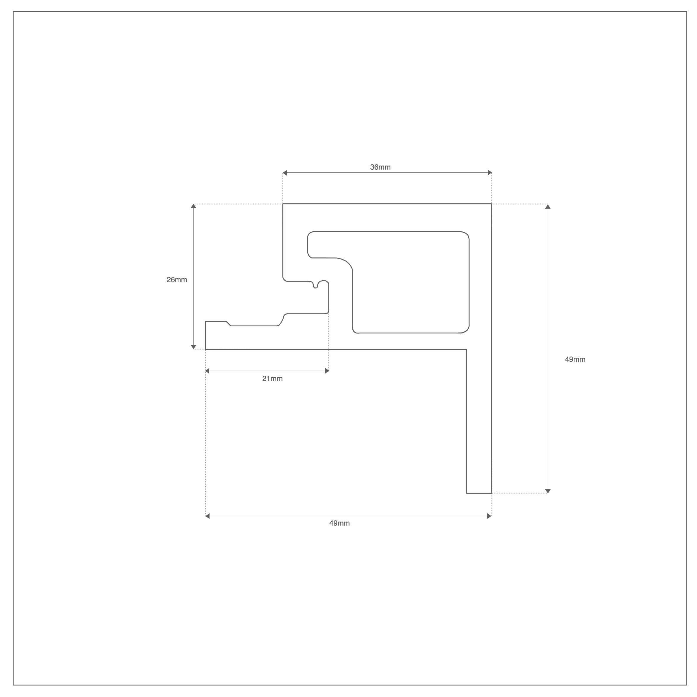 Husqui® Eden Black Composite End Trim 35mmx50mmx2400mm - Image 2