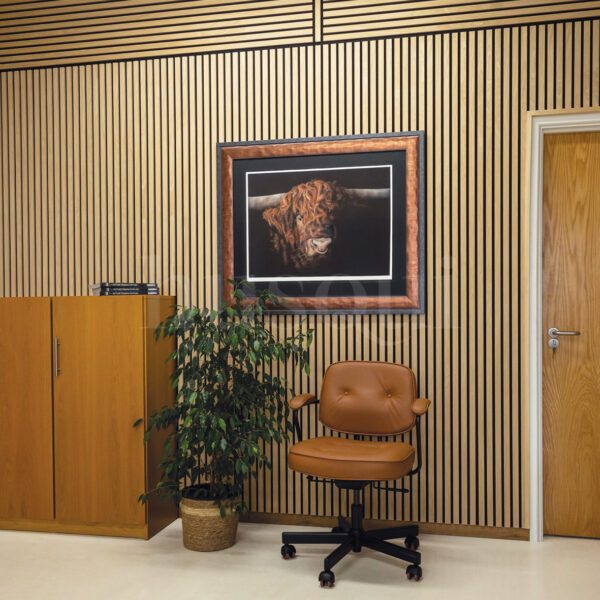 Husqui® Natural Oak Veneer Acoustic Wall Panel (2 pack) 605mmx2400mm - Image 2
