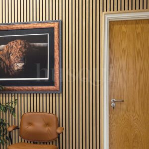 Husqui® Natural Oak Veneer Acoustic Wall Panel (2 pack) 605mmx2400mm