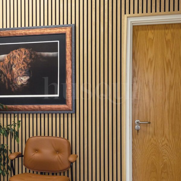Husqui® Natural Oak Veneer Acoustic Wall Panel (2 pack) 605mmx2400mm