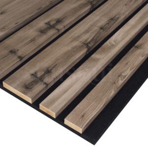 Husqui® Acoustic Wall Panel Warm Walnut Veneer (2 pack) 605mmx2400mm